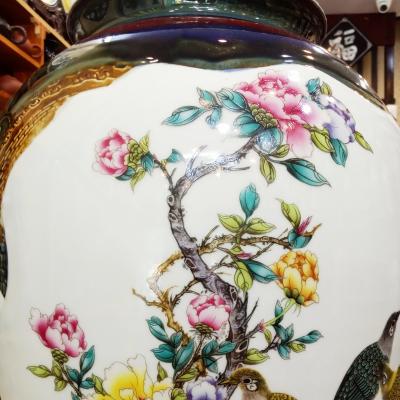 Bình họa tiết 2 mặt Chim Hoa Tứ Quý